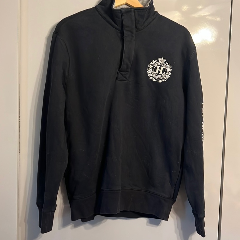 Tommy Hilfiger black mens sweater